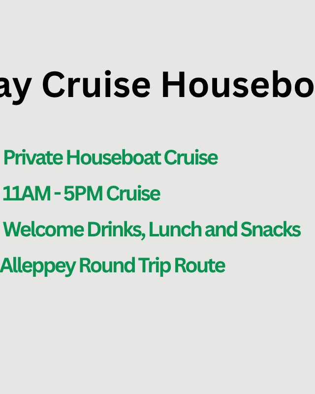 Day Cruise Houseboat Package in Alleppey